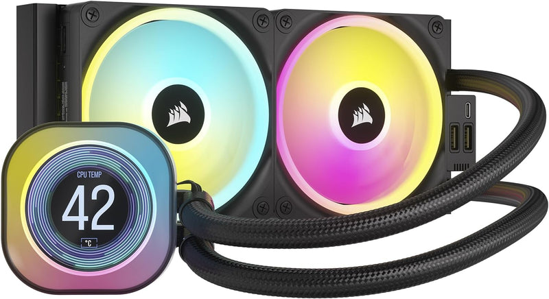 Corsair iCUE Link H100i LCD 240mm AIO Liquid Cooler — main product image