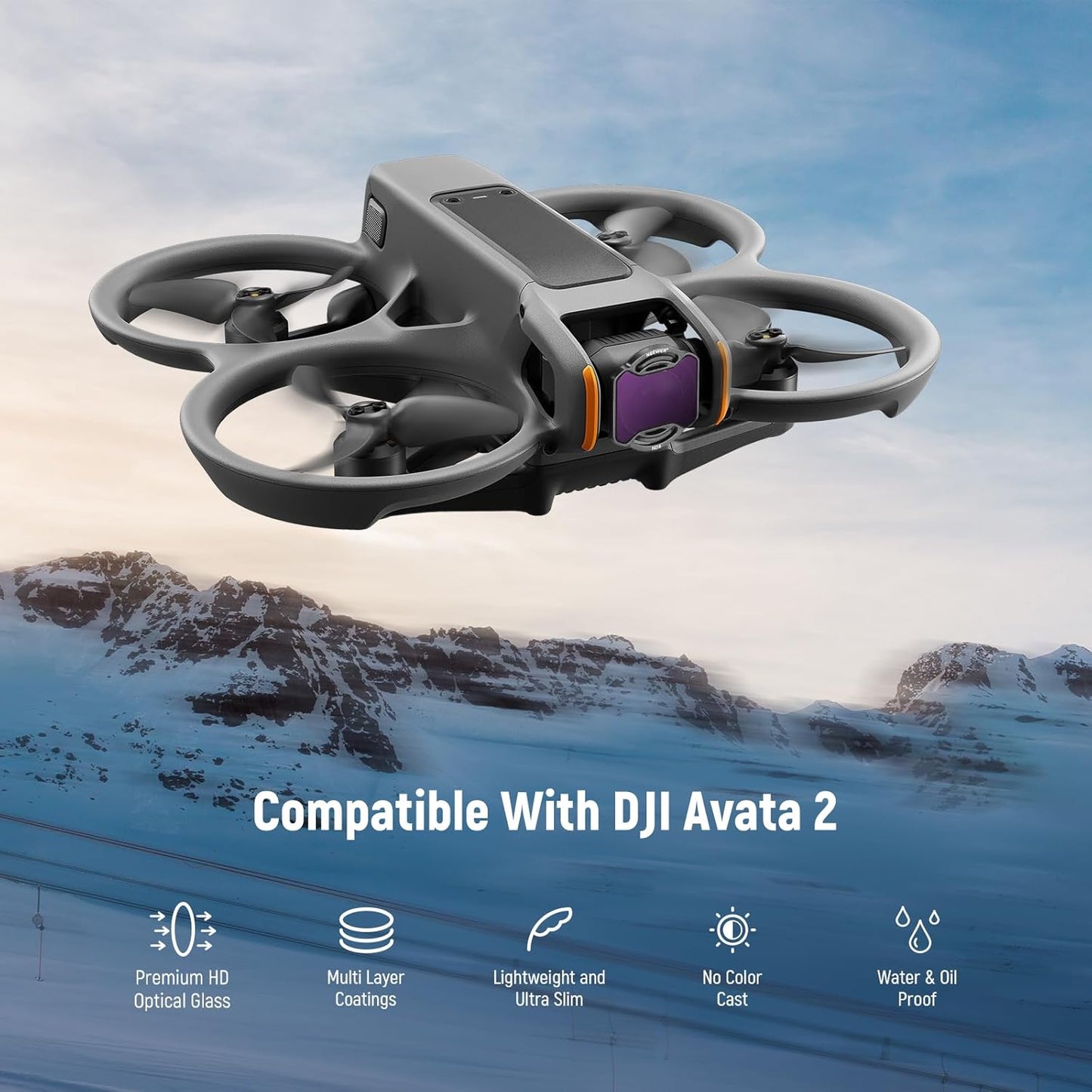 NEEWER FL-A28 DJI Avata 2 Filter Kit: ND/UV Lens Accessories