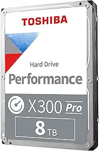 Toshiba HDWR480XZSTB 8TB X300 Pro High-Performance Hard Drive
