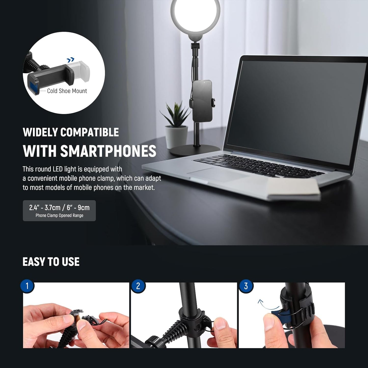 Neewer R06 7" Desktop Selfie Ring Light Kit