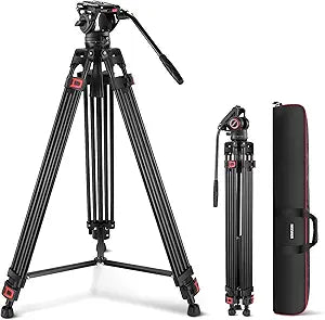 Neewer 10101933 74" Pro Video Tripod with Fluid Head