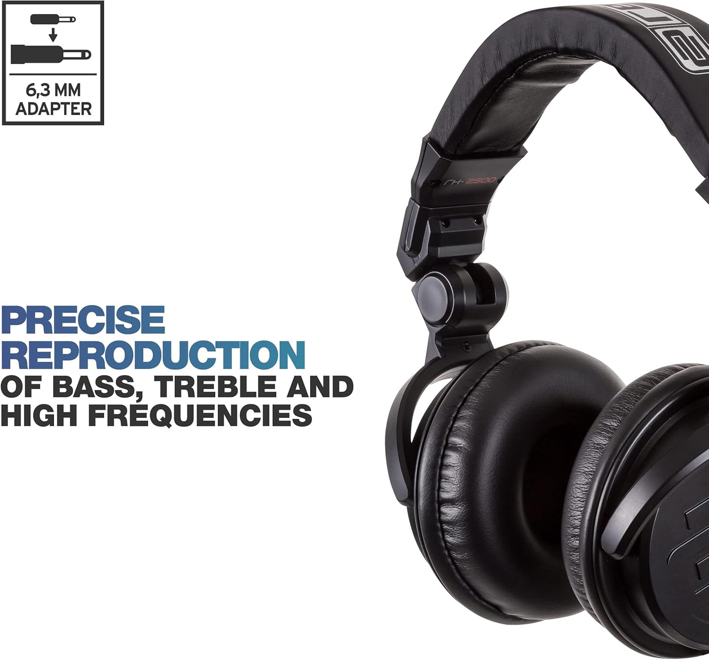 Reloop AMS-RH-2500 Professional DJ Headphones Black Closed