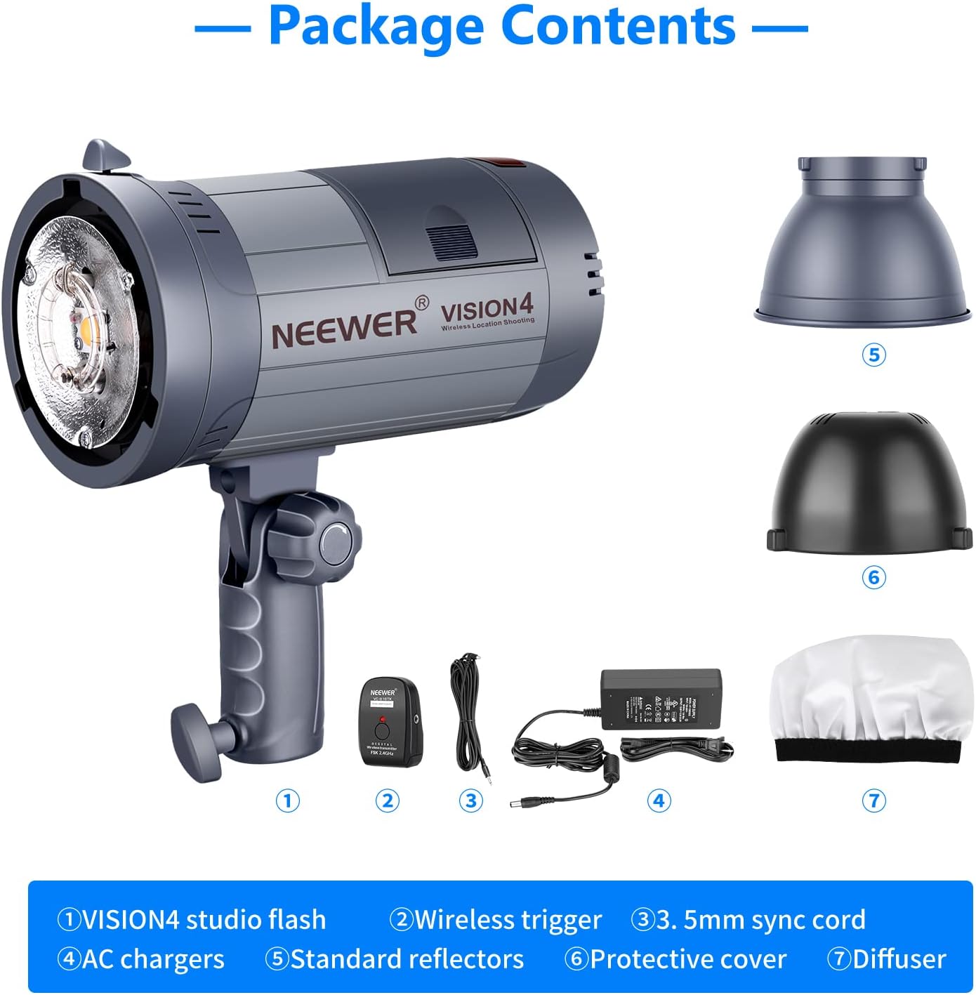 Neewer 10089553 Vision 4 300W Cordless Studio Flash Strobe