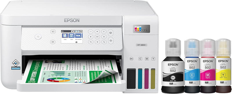 Epson ET-3830 EcoTank Wireless Color All-in-One Printer — main product image