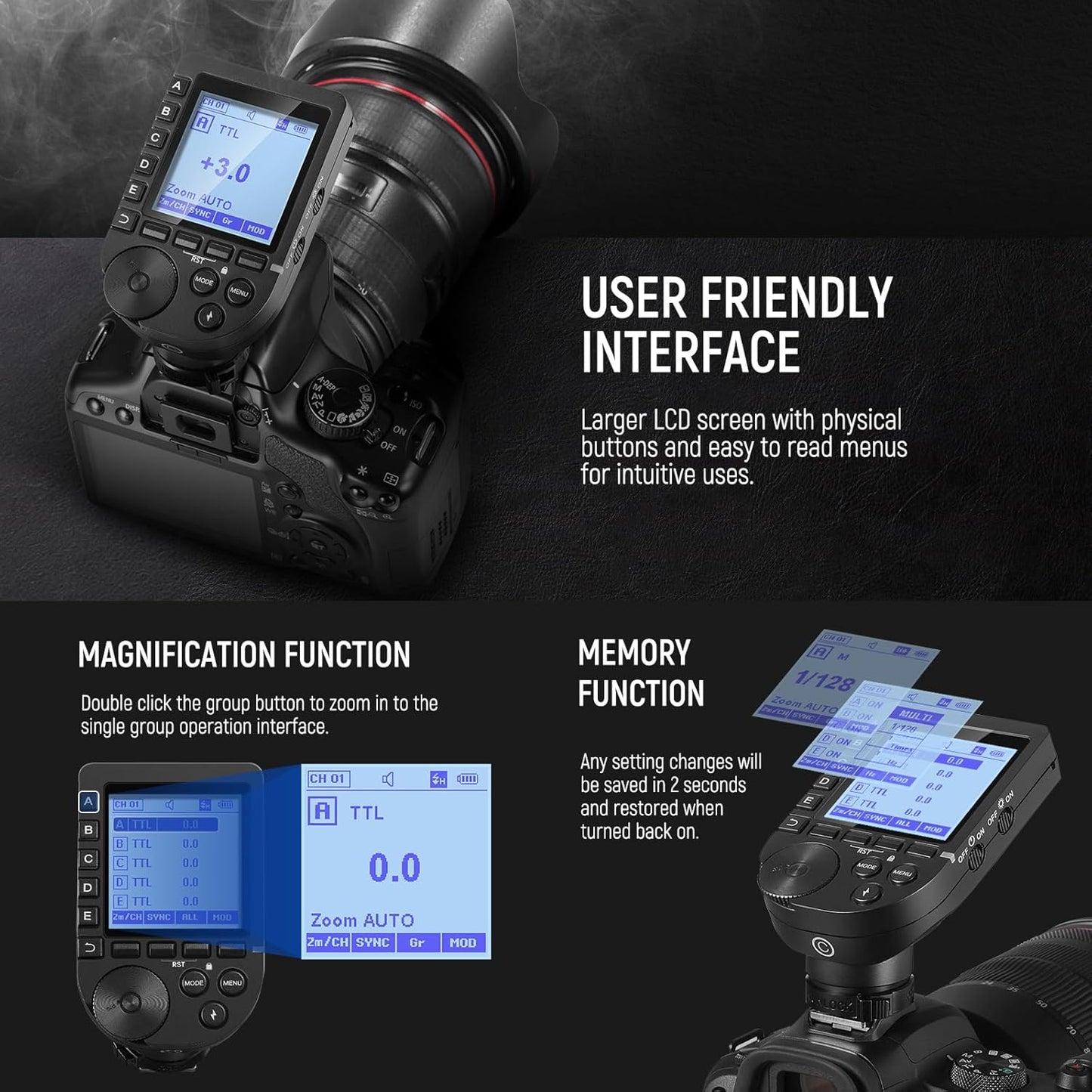 Neewer QPRO-C TTL Wireless Flash Trigger for Canon