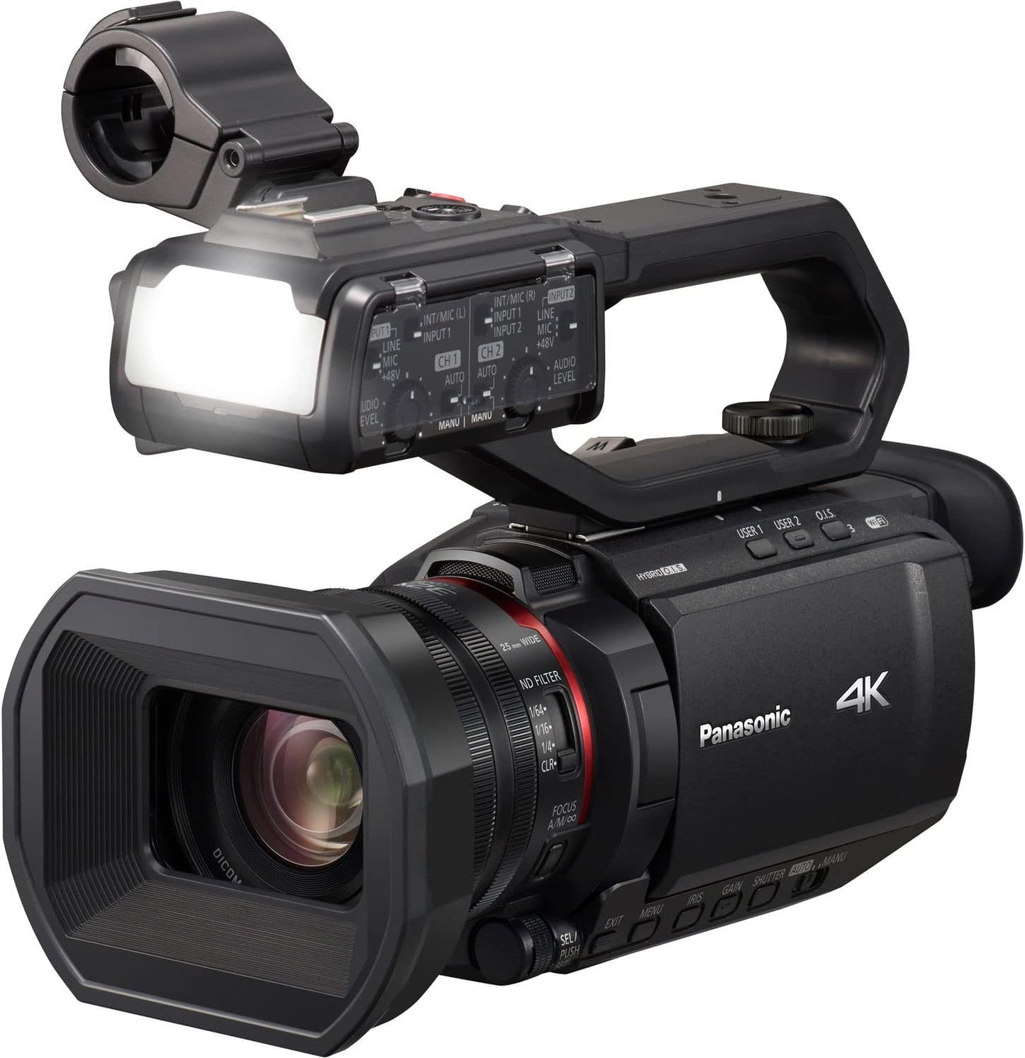 Panasonic HC-X2000 4K Camcorder 24x Zoom Kit Renewed