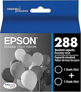 Epson T288120-D2 288 Black Ink Cartridge Dual Pack