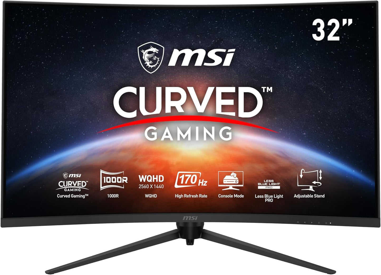 MSI G321CQP E2 32" QHD 170Hz Curved Gaming Monitor