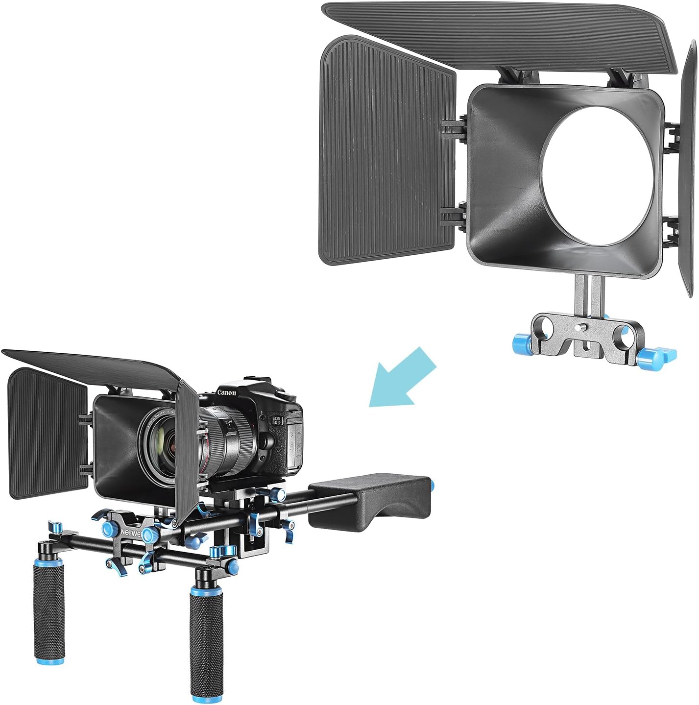 Neewer 10023835 15mm Rail Rod Matte Box