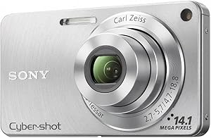 Sony W350 Silver 14.1MP Digital Camera 4x Zoom