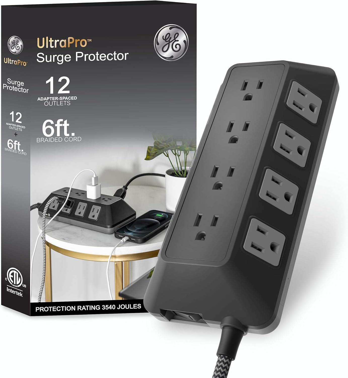 GE 74542-RF1 UltraPro 12-Outlet Surge Protector