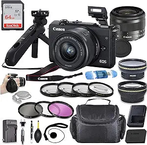 Canon EOS M200 Mirrorless Camera 15-45mm Bundle (Renewed)