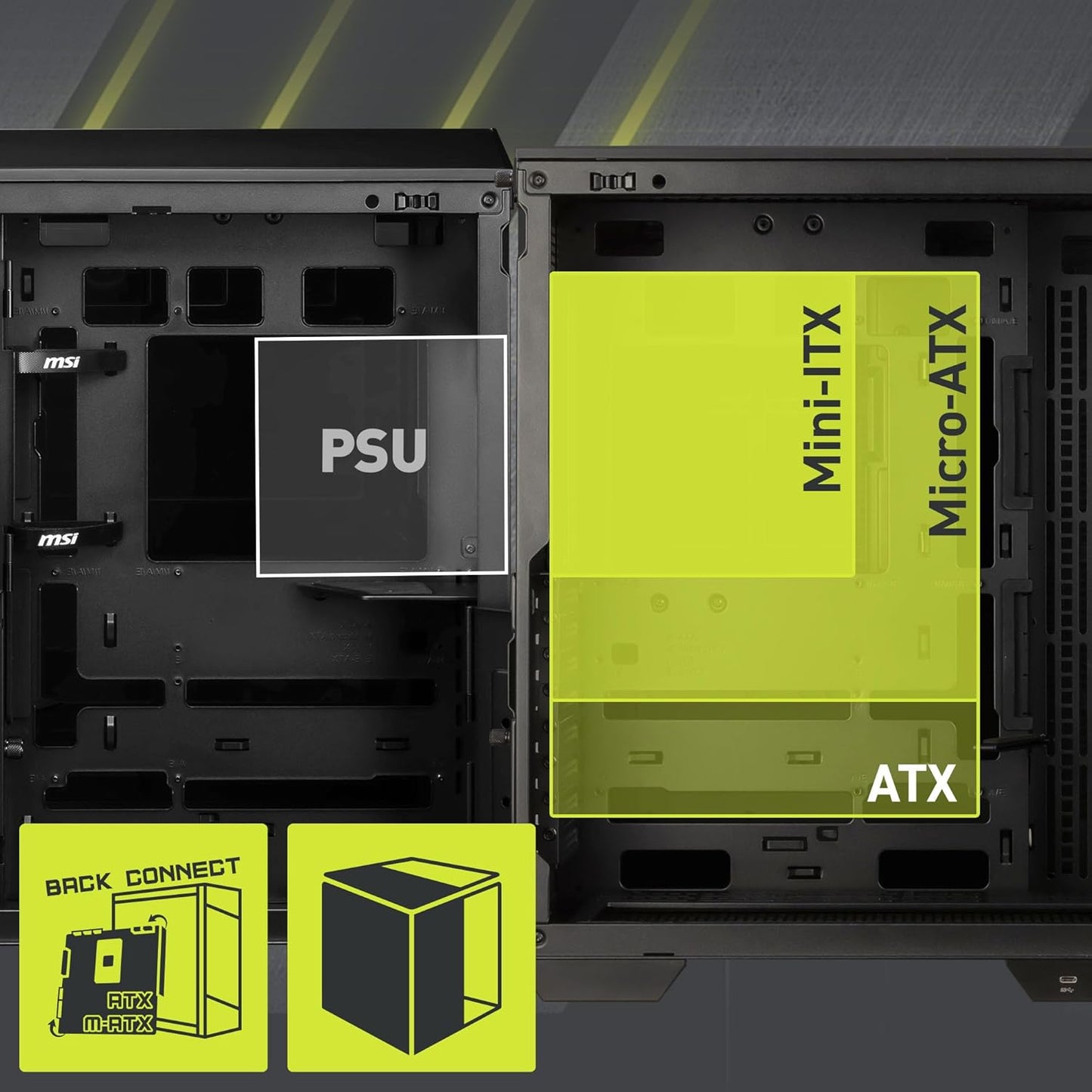 MSI PANO100LPZ MAG PANO 100L PZ Premium Gaming PC Case