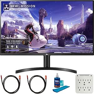 LG E1LG32QN650B 32-inch QHD IPS Monitor Bundle