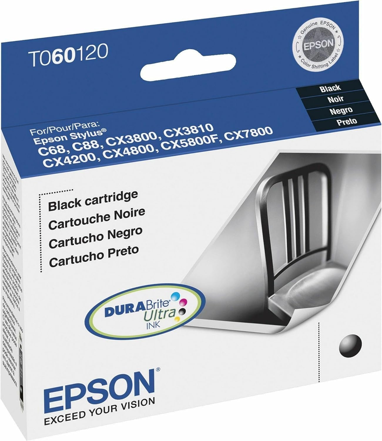 Epson T060120-S Black DURABrite Ultra Standard Ink Cartridge