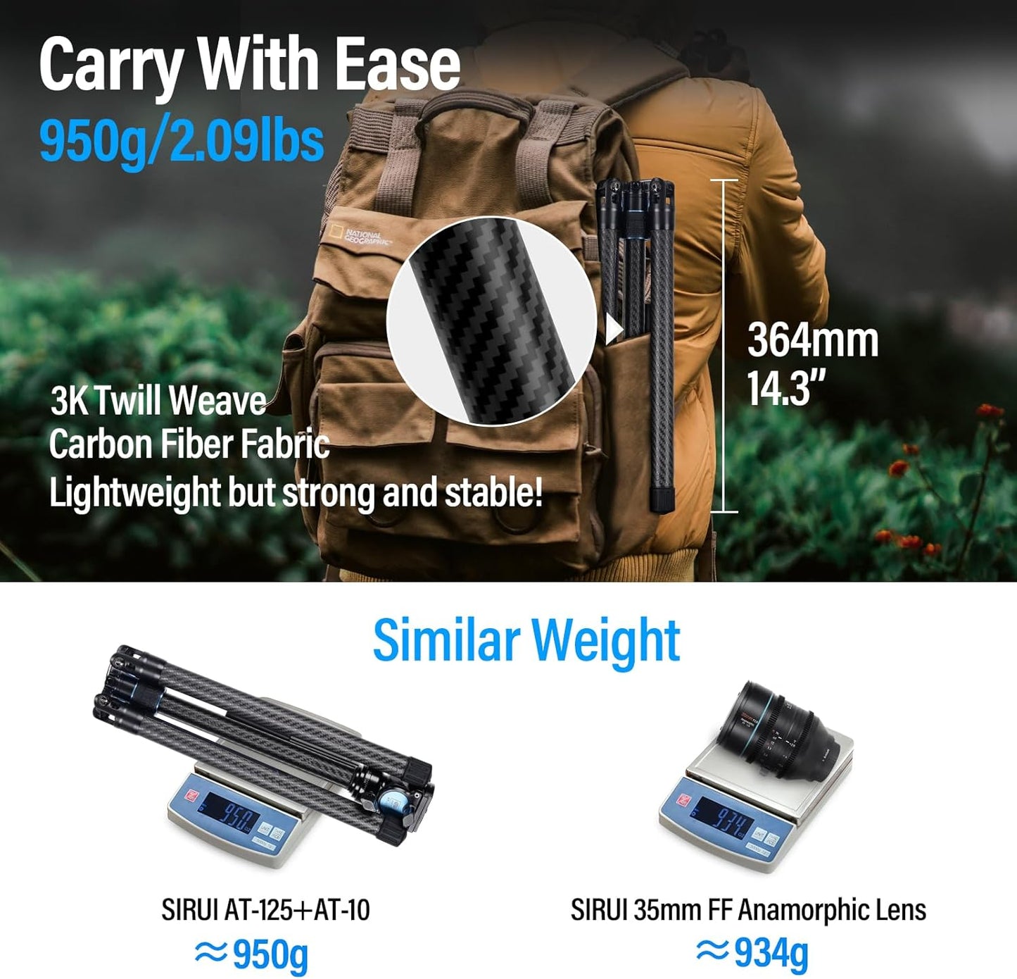 Sirui Traveler X Carbon Fiber Tripod Fluid Head