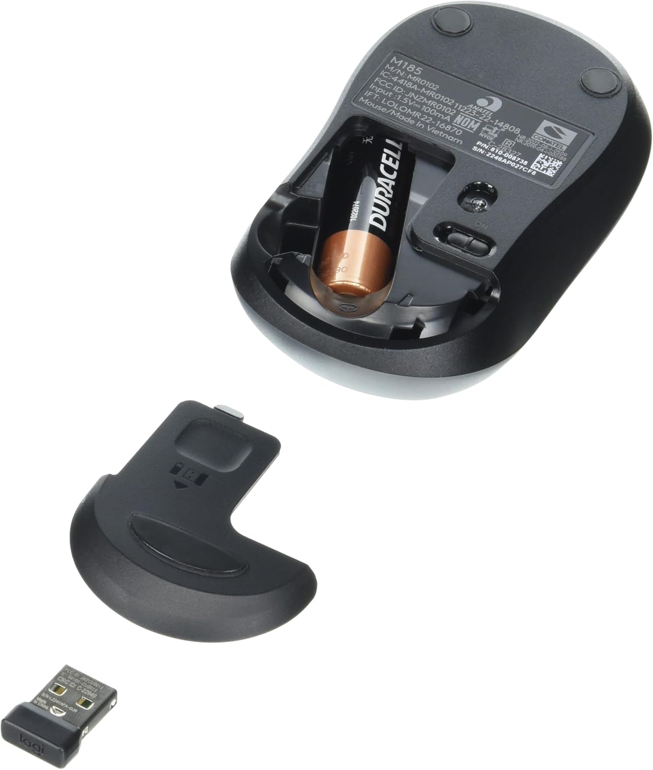 Logitech M185 Blue Wireless USB Mouse