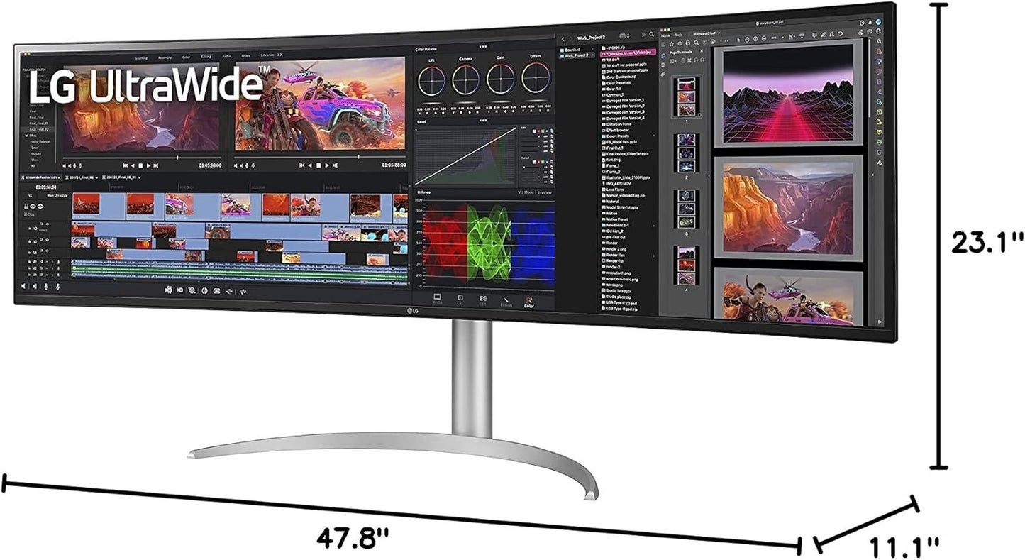 LG 49WQ95C-W 49" UltraWide DQHD Curved Monitor