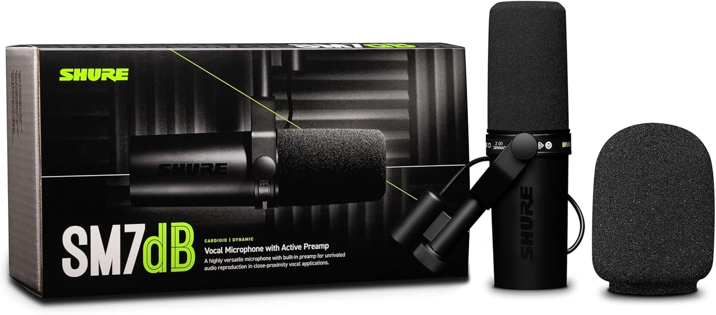 Shure SM7dB - Dynamic Vocal Microphone with Built-in Preamp