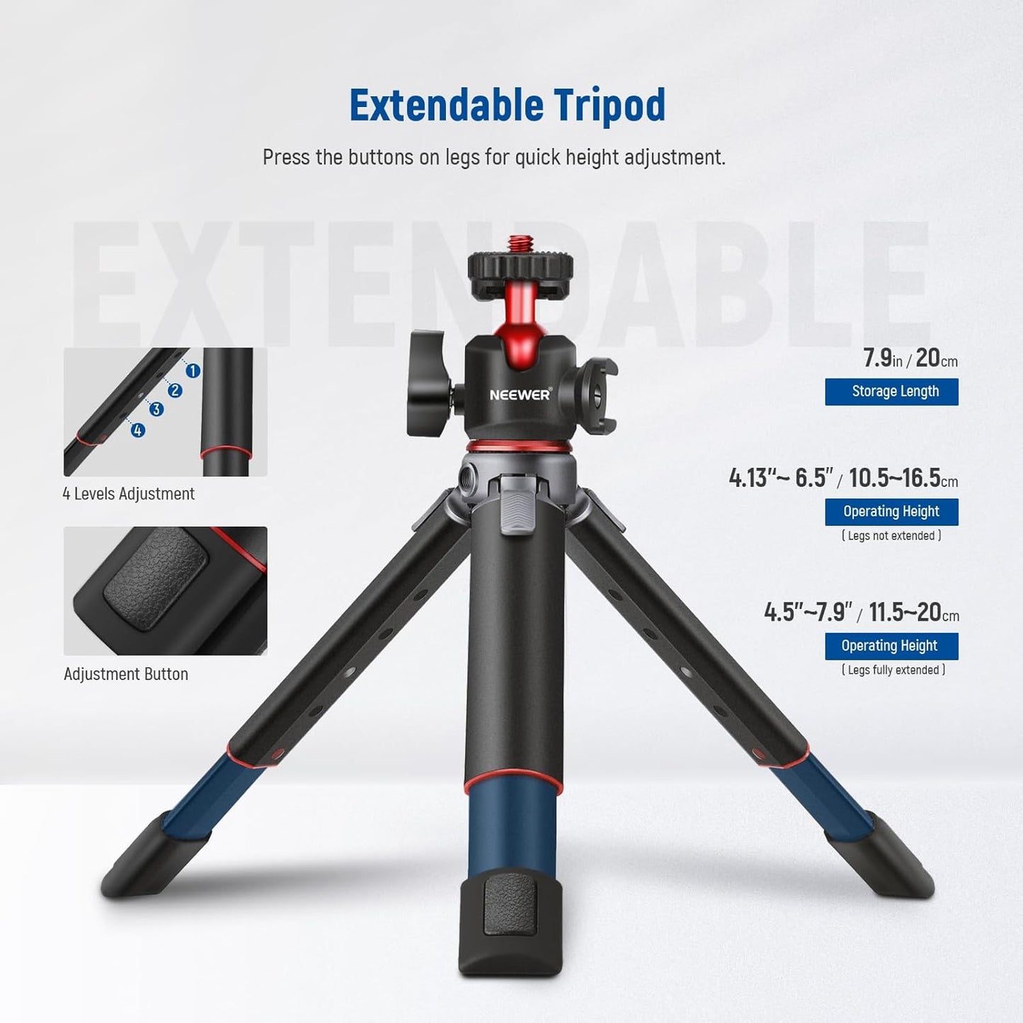 Neewer 10100991 Mini Camera Tripod - Vlogging Tripod
