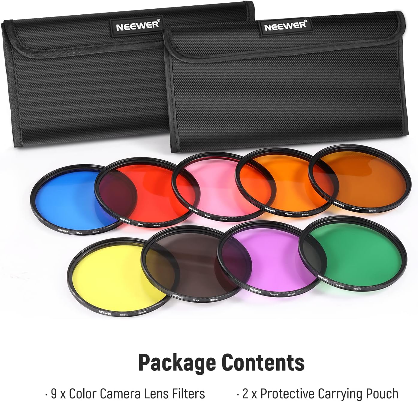 Neewer 10080923 58mm Full Color Lens Filter Set