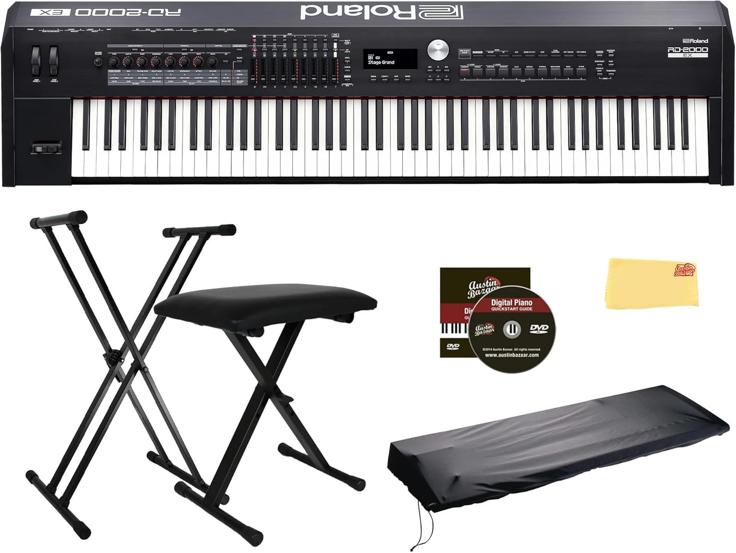 Roland RD-2000 EX 88-Key Stage Piano Complete Bundle
