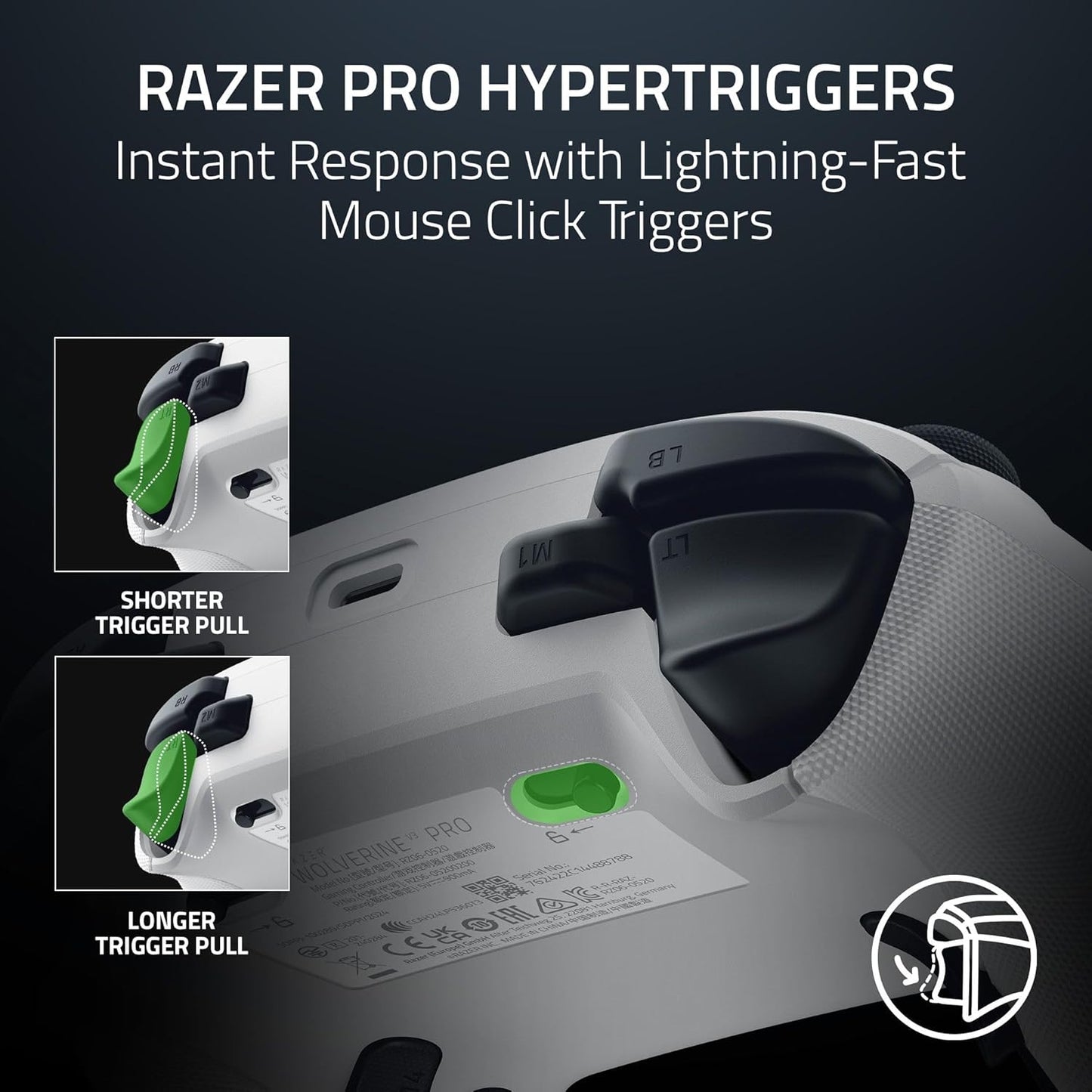 Razer RZ06-05200200-R3U1 Wolverine V3 Pro Wireless Gaming Controller - Xbox, PC