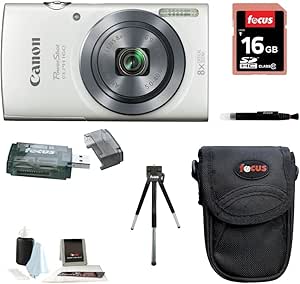 Canon ELPH 160 White Powershot Camera Bundle