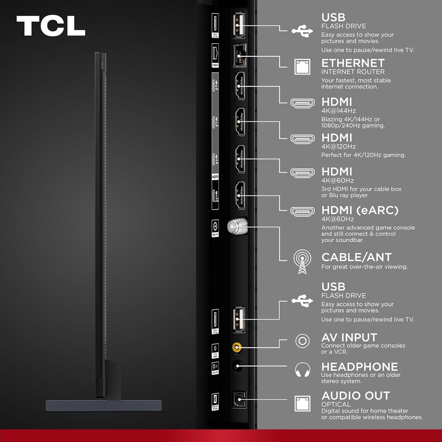 TCL 98QM851G 98-Inch QD-Mini LED 4K Google Smart TV