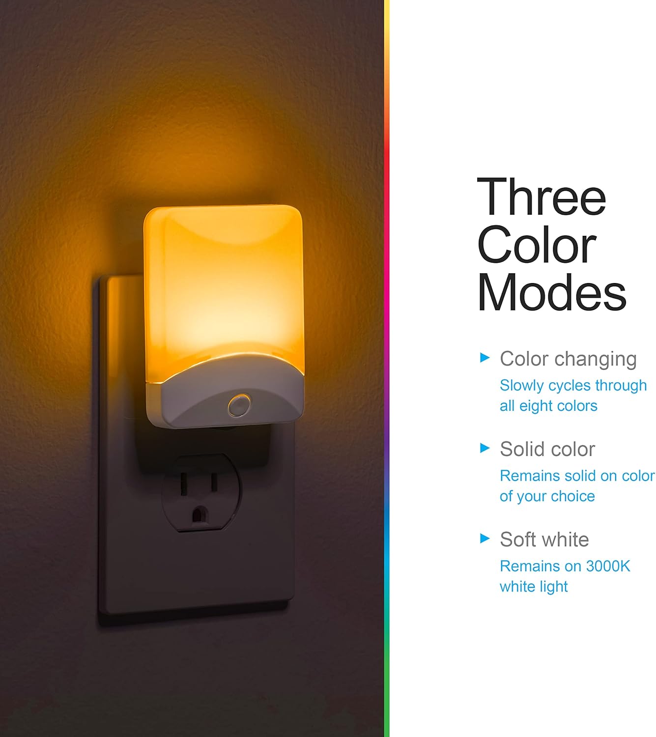 GE 34693 Color-Changing LED Night Light Dusk to Dawn