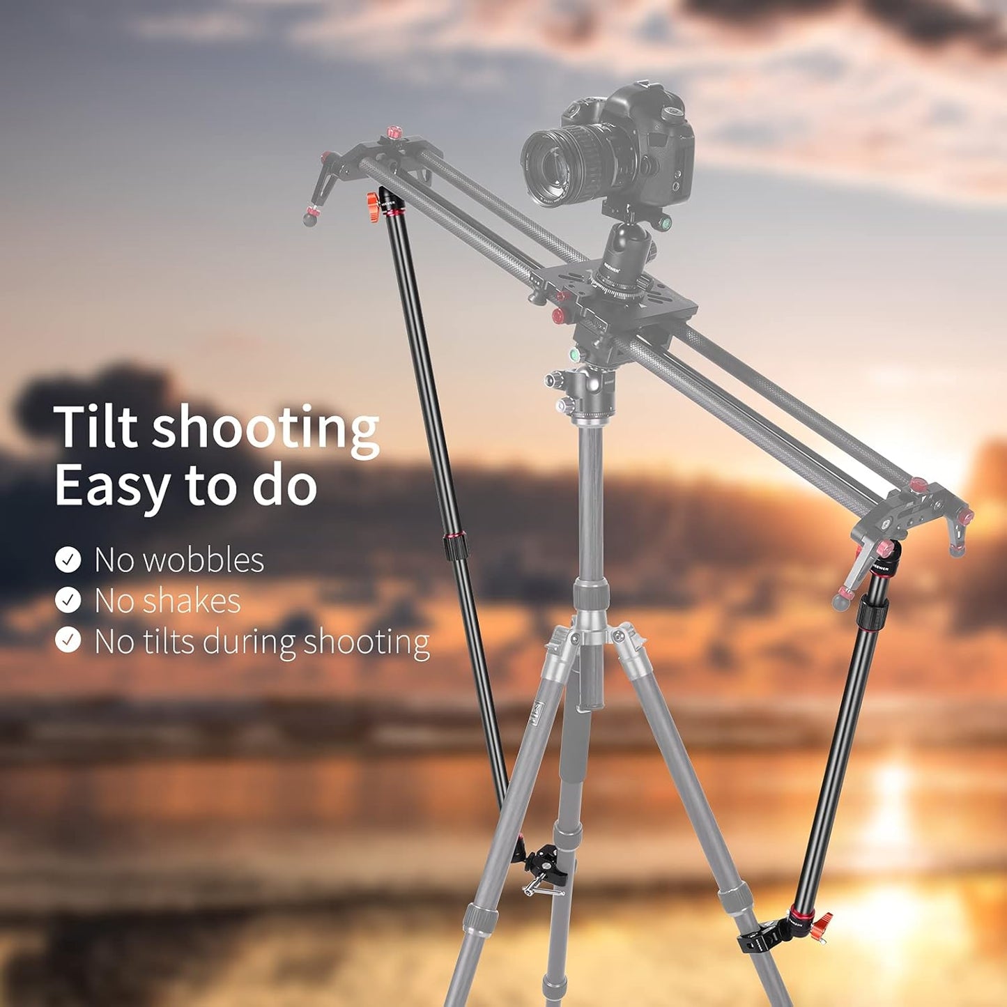 Neewer 10099791 Camera Slider Support Arm Stabilizer 2-Pack