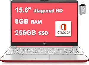HP Notebook 15 Pentium Gold 6405U 8GB RAM 256GB SSD Win10 + USB-C Adapter — main product image