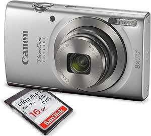 Canon PowerShot ELPH 180 Digital Camera 16GB SDHC