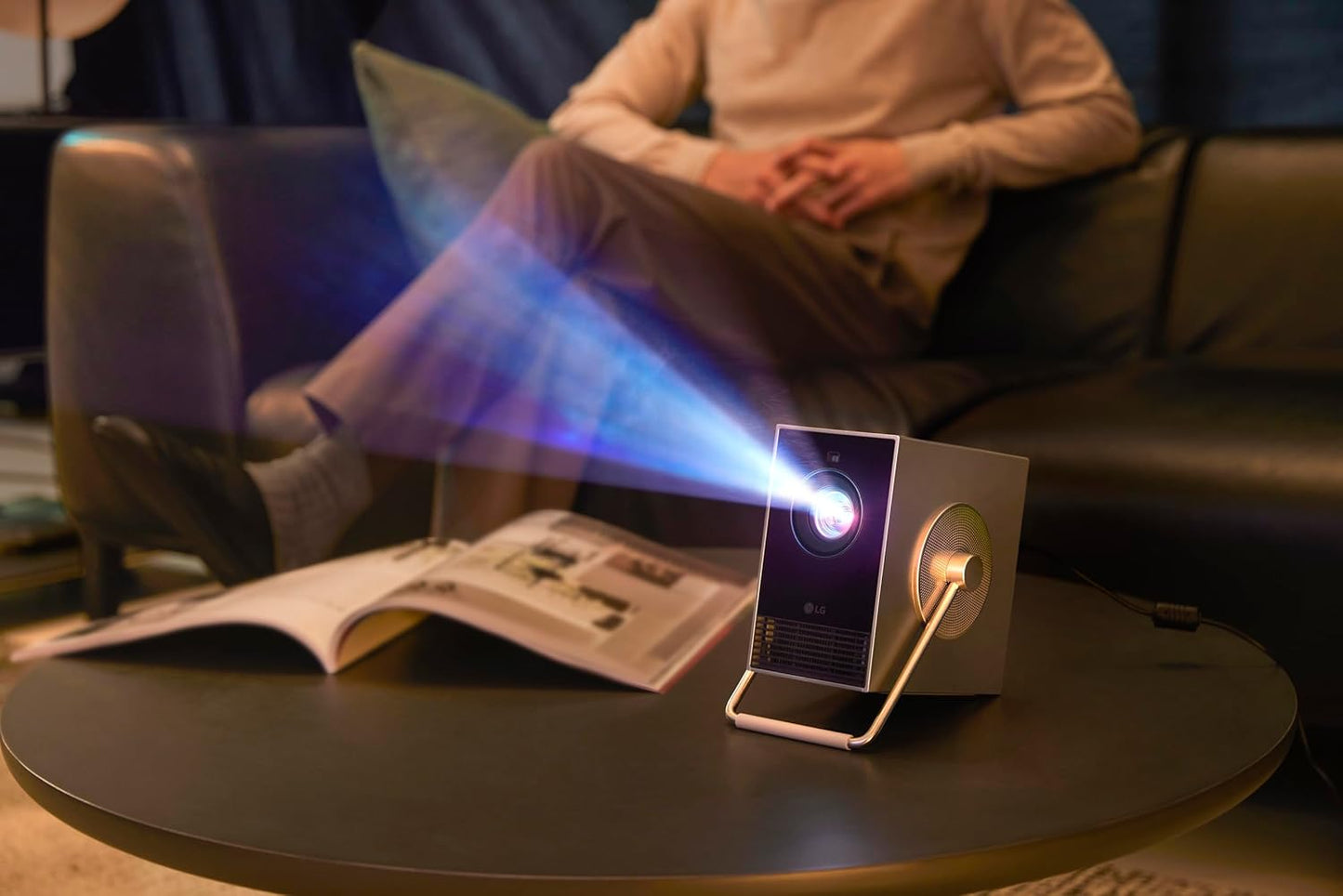LG CineBeam Q HU710PB 4K Smart Portable Projector