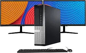 Dell 7010 Desktop i5 8GB RAM 512GB SSD Dual Monitor (Renewed)