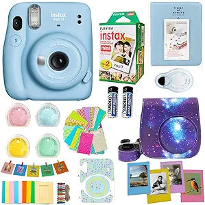 Fujifilm Instax Mini 11 Instant Camera Sky Blue Bundle