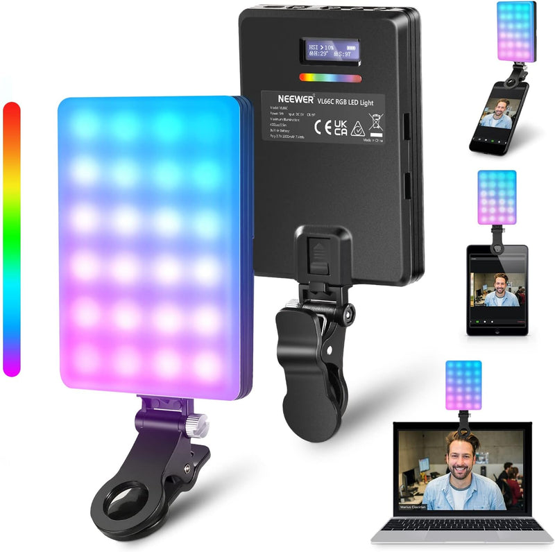Neewer 10101760 RGB LED Phone Light with Clip — main product image