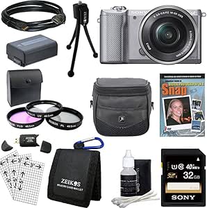 Sony Alpha a5000 Mirrorless Camera with 16-50mm Lens Bundle