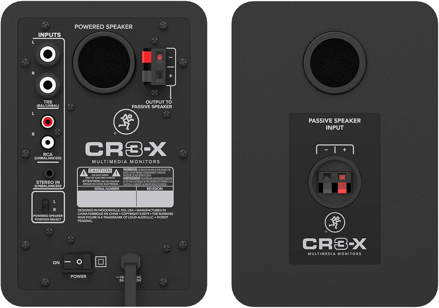 Mackie CR3-X Rockville RCM03 Pro Studio Monitor Speaker Bundle