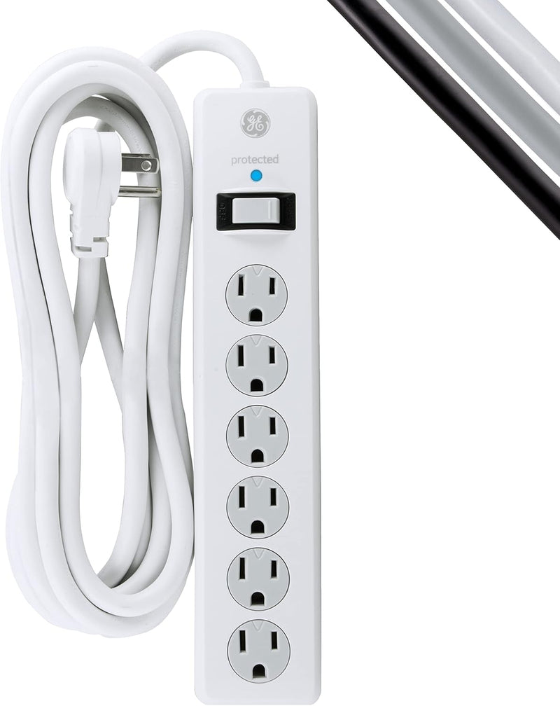 GE 14014 6-Outlet Surge Protector 8ft Cord — main product image