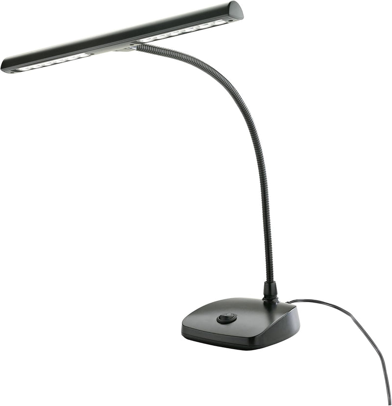 K&M 12297B Black Piano Lamp with LED — main product image