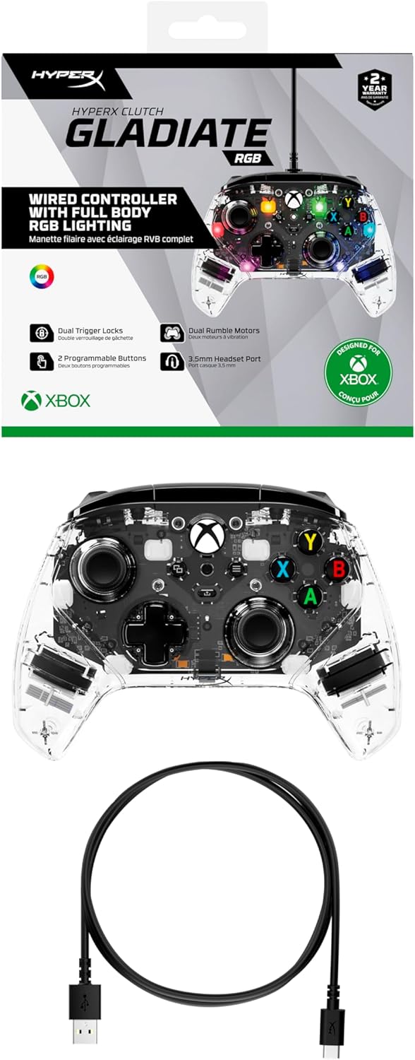 HyperX 7D6H2AA Clutch Gladiate RGB Wired Xbox Controller