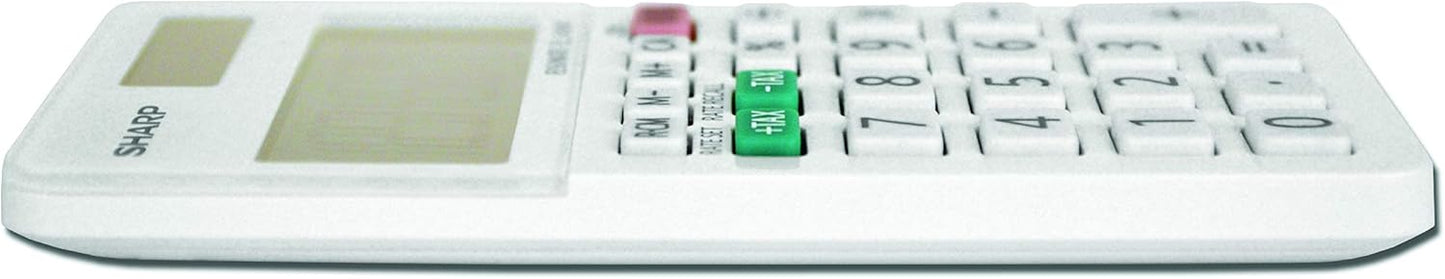 Sharp EL-244WB Compact Business Calculator - White