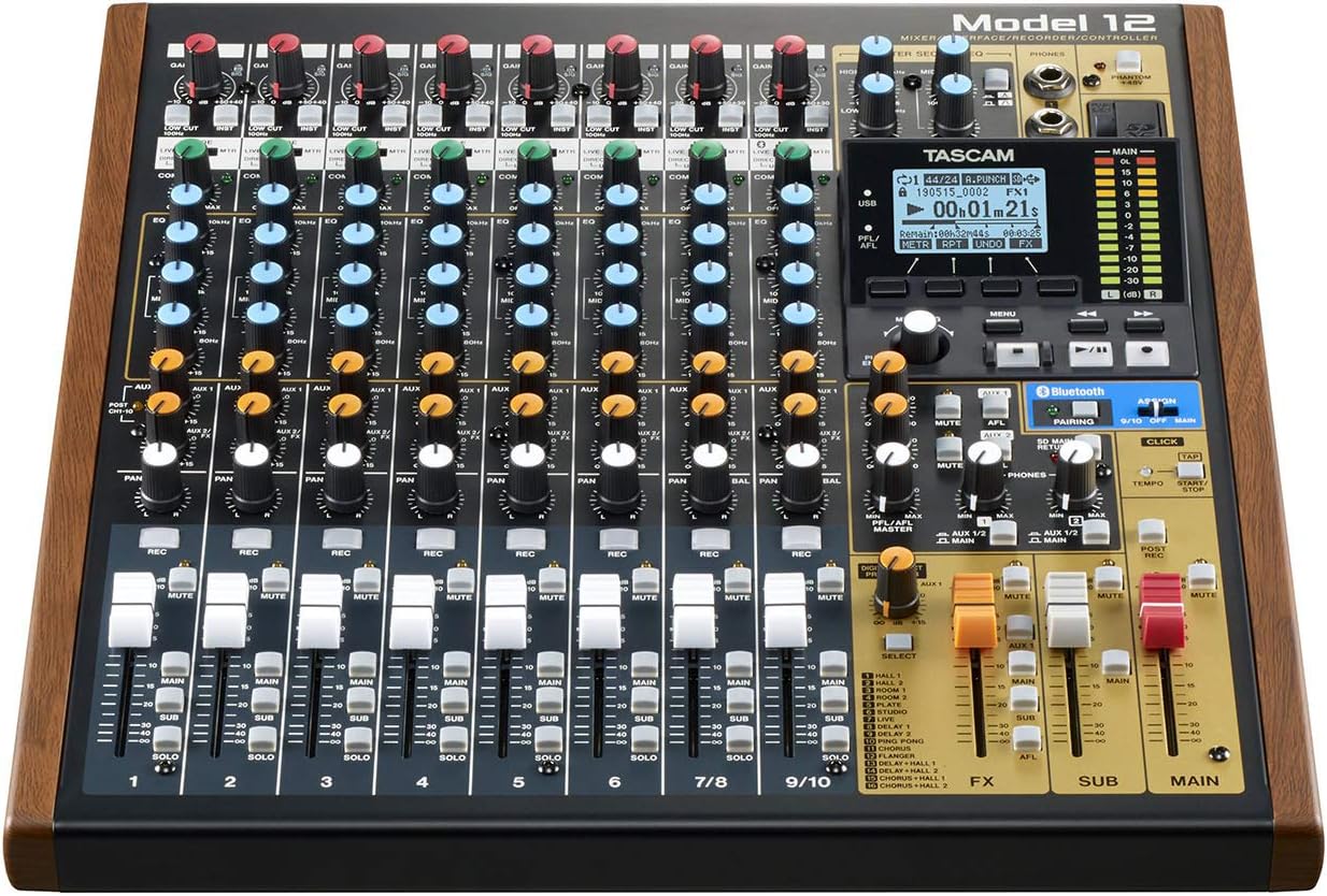 Tascam Model 12 All-in-One Digital Multitrack Recorder Bundle