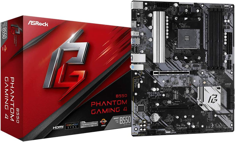 ASRock B550 PHANTOM GAMING 4 AMD Ryzen Motherboard — main product image
