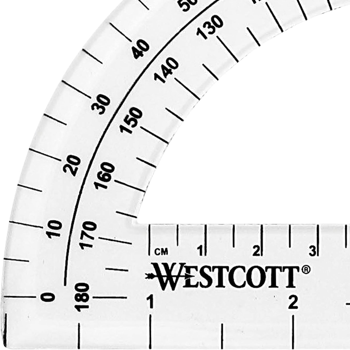 Westcott 11200 6-Inch Clear Plastic Protractor