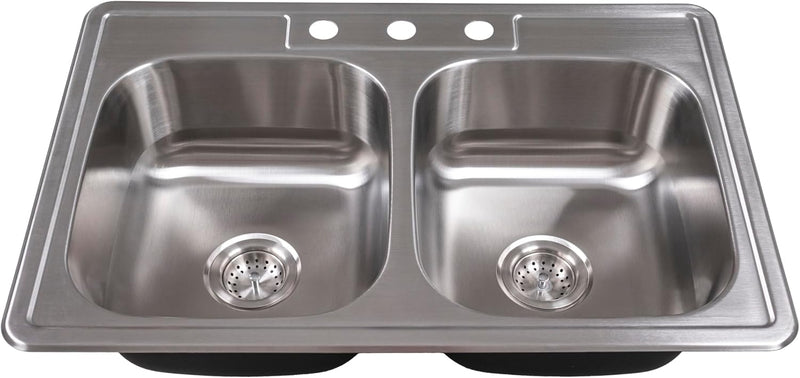 MSI AMZ-STLSNKS-0012 Stainless Steel Kitchen Sink Double Bowl — main product image
