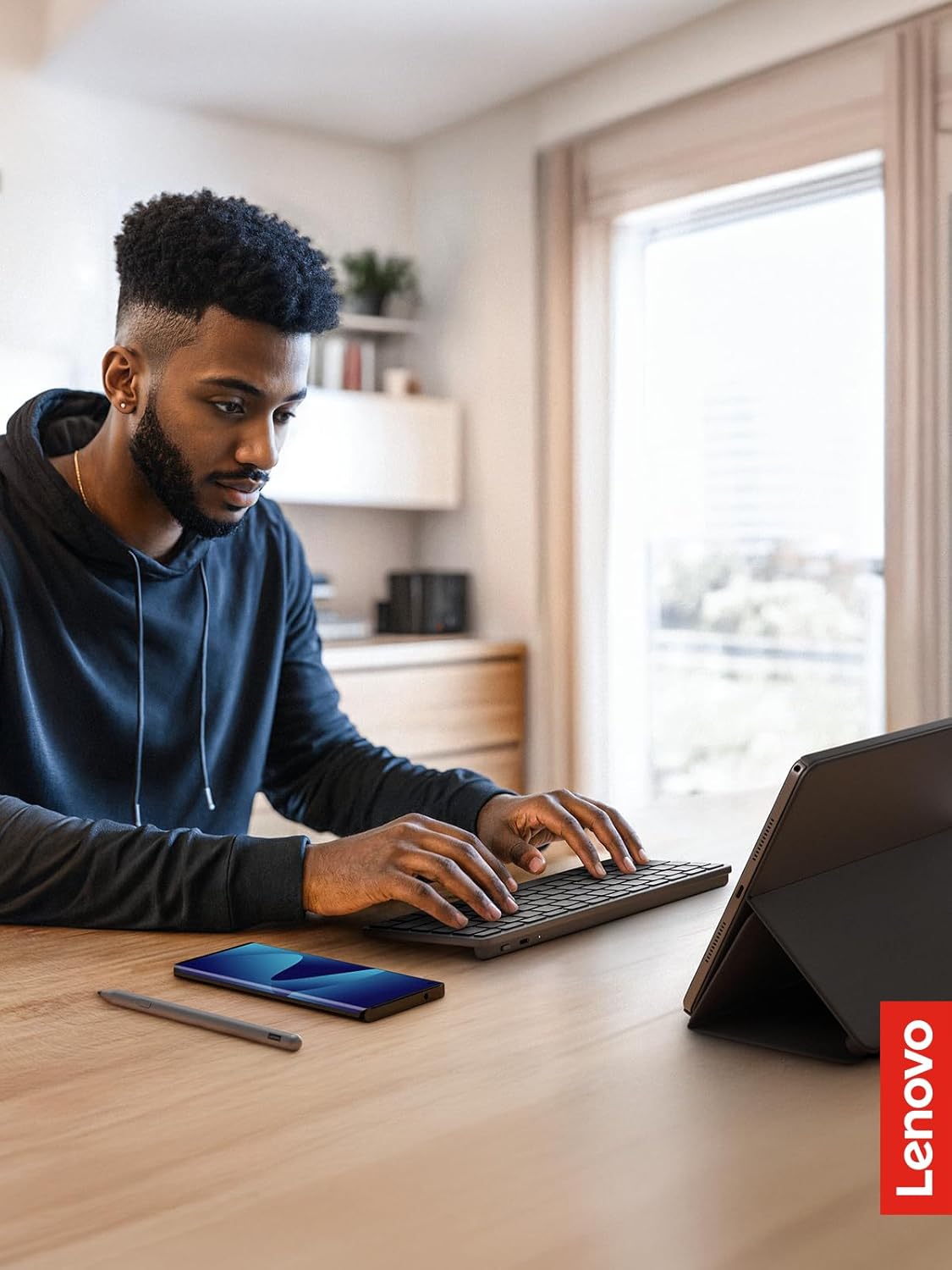 Lenovo b1859c8d Multi-Device Bluetooth Keyboard - Iron Grey