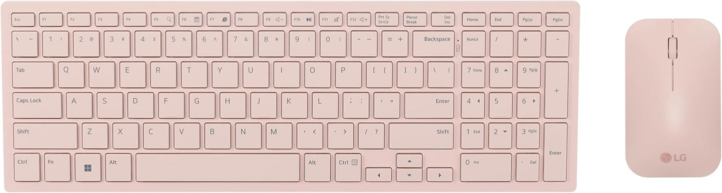 LG 27SR5BF-P Smart Monitor Pink Desktop Combo