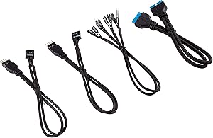 Corsair CC-8900244 Black Premium Braided Sleeved Extension Kit — main product image